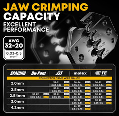 Kit crimpadora JST 29 conectores 2.5mm + pelacables y alicates AWG32-20, Nuevo