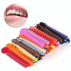 1040pcs Dental Orthodontic Ligature Ties Braces Elastic Rubber Bands Mixed Color