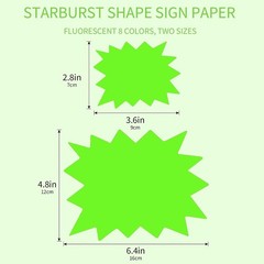 160pcs Assorted Fluorescent Labels – Eye-catching Retail Sale Signs (6.4×4.8in)