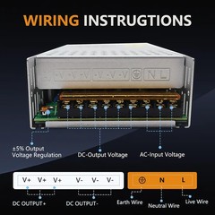 DC 48V 12A 600W Power Supply AC to DC Converter 110V to 48V Power Adapter 48V…
