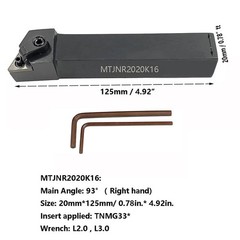New Holder + TNMG332 TNMG160408 Carbide Inserts MTJNR2020K16 Lathe Turning Tool