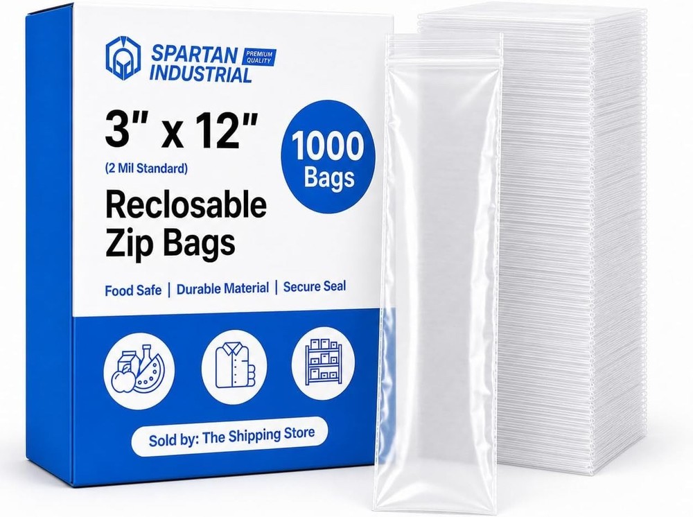 1000 Reclosable Poly Bags 3×12″ – Industrial & Medical Use