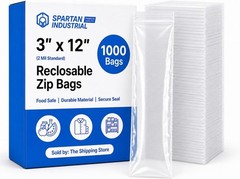 1000 Reclosable Poly Bags 3×12″ – Industrial & Medical Use