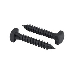Rustic Square Lag Screws, Ruspert Weatherproof Coating, Black Exterior Lag Bo…