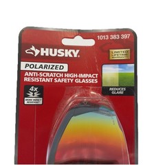 Husky Polarized Outdoor High Impact Resistant Half Frame Safety Glasses in Red