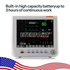 ETERFANT Patient Vital Signs Monitor Multi-Parameter ECG/NIBP/TEMP/RESP/SPO2/PR