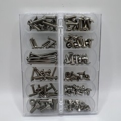 Assorted Small Stainless Steel Screws 120 Pieces High Quality Includes Case