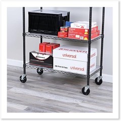 Alera Casters Grip Ring Type K Stem for Wire Shelving 3″ Wheel 4/Set (2 Locking)