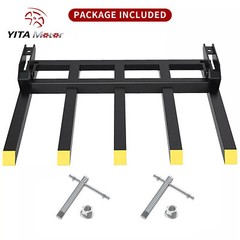 42″ Clamp on Debris Pallet Fork for Tractor Skid Steer Buckets Attachment 2500lb