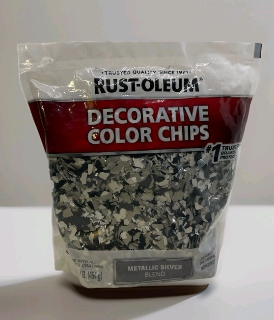 Rust-Oleum Decorative Color Chips Metallic Silver Blend 1 LB Item # 336054