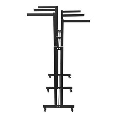 6 Arms Clothing Display Retail Rack Adjustable Floor Standing Metal Garment Rack