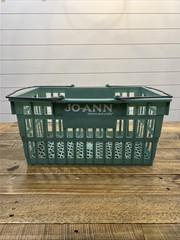 Joann Fabrics And Crafts Store Shopping Basket Mint Green Hand Carry 1990’s