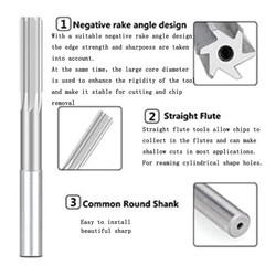 Utoolmart Chucking Reamer 18mm H7 HSS Lathe Machine Reamer Round Shank Millin…