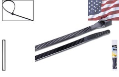 Secure 4 Inch Nylon Cable Ties, UV Resistant, 18 lb, 100 Pack for Organizing