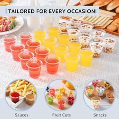 160 Pack Bathroom Cups 3 Oz Mouthwash Cups Small Disposable Clear Plastic Cups