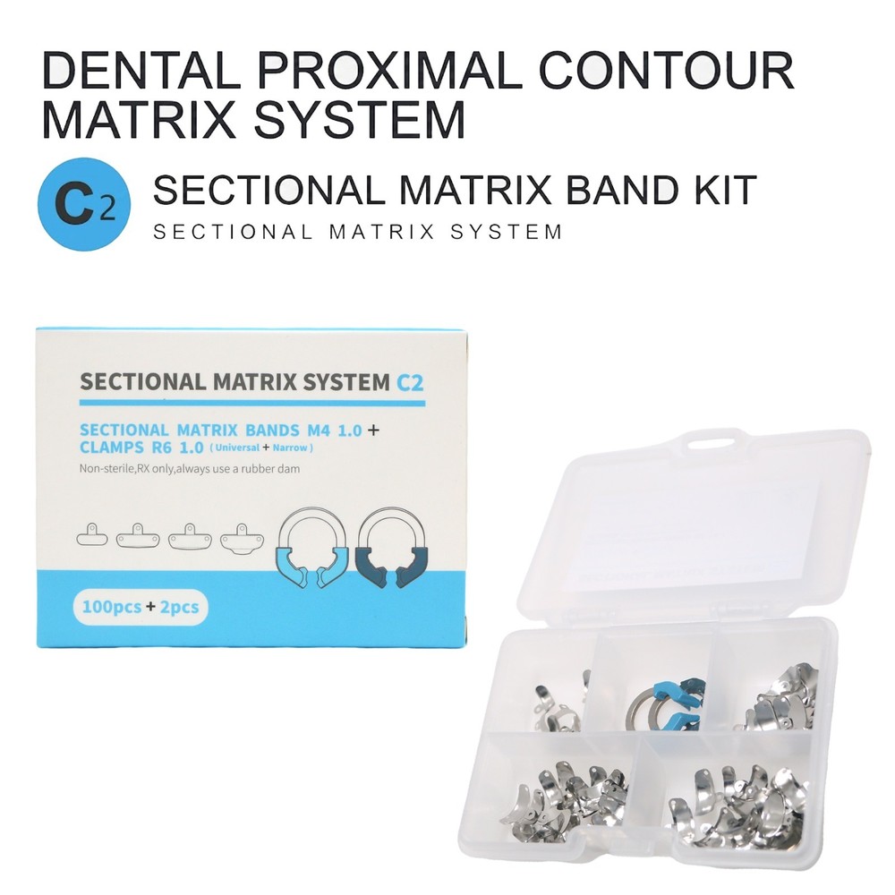 Dental Sectional Matrix Band Kit Rings Clamps Matrices Fit Garrison Palodent V3