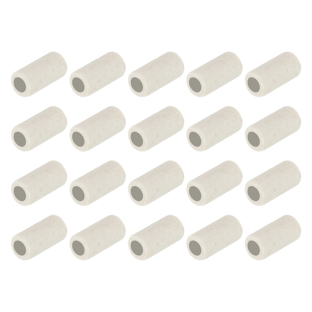 20pcs 3mm Dia Ceramic Tube Insulated Single Bore,6mm x 10mm