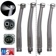Dental (LED Optic E-generator) Handpiece High Speed Turbine 2/4Hole USA