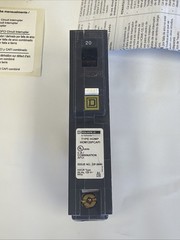 (10) Square D Homeline HOM120PCAFI 1P 20A 120VAC (10 Pack) Circuit Breakers NEW