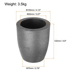 Silicon Graphite Crucible,3.5kg Crucible Copper Casting Cup,3.27″ ID