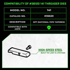 Staten Tools 38120 RH Dies 2-1/2″ – 4″ fits RIDGID® 141 Pipe Receding Geared Thr