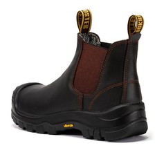 ROCKROOSTER Beaufort Men’s Dark Brown 6 inch Composite Toe Pull-on Leather Work