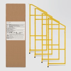 4 Pack Cargo Shipping Container Shelving Shelf Bracket 19″x52″ Universal Yellow