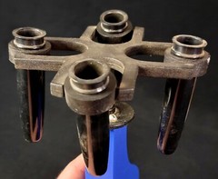 Hand Powered 4 Tube Mechanical Centrifuge w 15 ml Glass Tubes