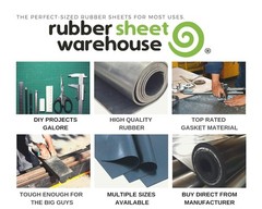 Neoprene Rubber Fabric Reinforced 1/4″ Thick x 12″ wide x 12″ Long, Black