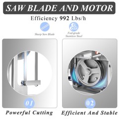 1500W 110V Commercial Bone Cutting Machine Bone Saw Machine Band Saw Meat Cutter
