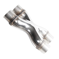 SS X-Pipe,Universal X-Pipe for 2.25″ OD Pipe Projects,Dual Inlet/Outlet 2.25″ ID