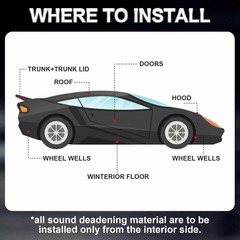 512mil 11.25 Sq ft 13 mm Thickened Cars Sound Deading Material 9 x 12 Inch 15…