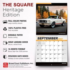 Ford Mustang OFFICIAL | 2027 12×24″ (Hanging) Wall Calendar | Foil Stamped Cover