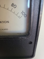 Vintage Hewlett Packard 0…100 PERCENT MODULATION Panel Meter, HP1120-0075