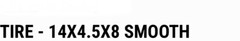 FORKLIFT TIRE – 14X4.5X8 SMOOTH | PRESS ON BLACK
