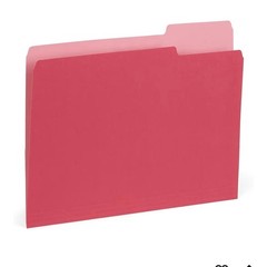 100 Blue Summit Supplies Colorful File Folders with Tabs, 100 pack MultiColored