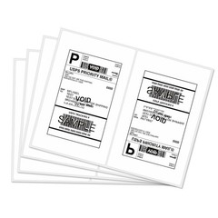 Shipping Labels Half Sheet 1000 Self Adhesive 8.5×5.5 Round Corner Blank Label