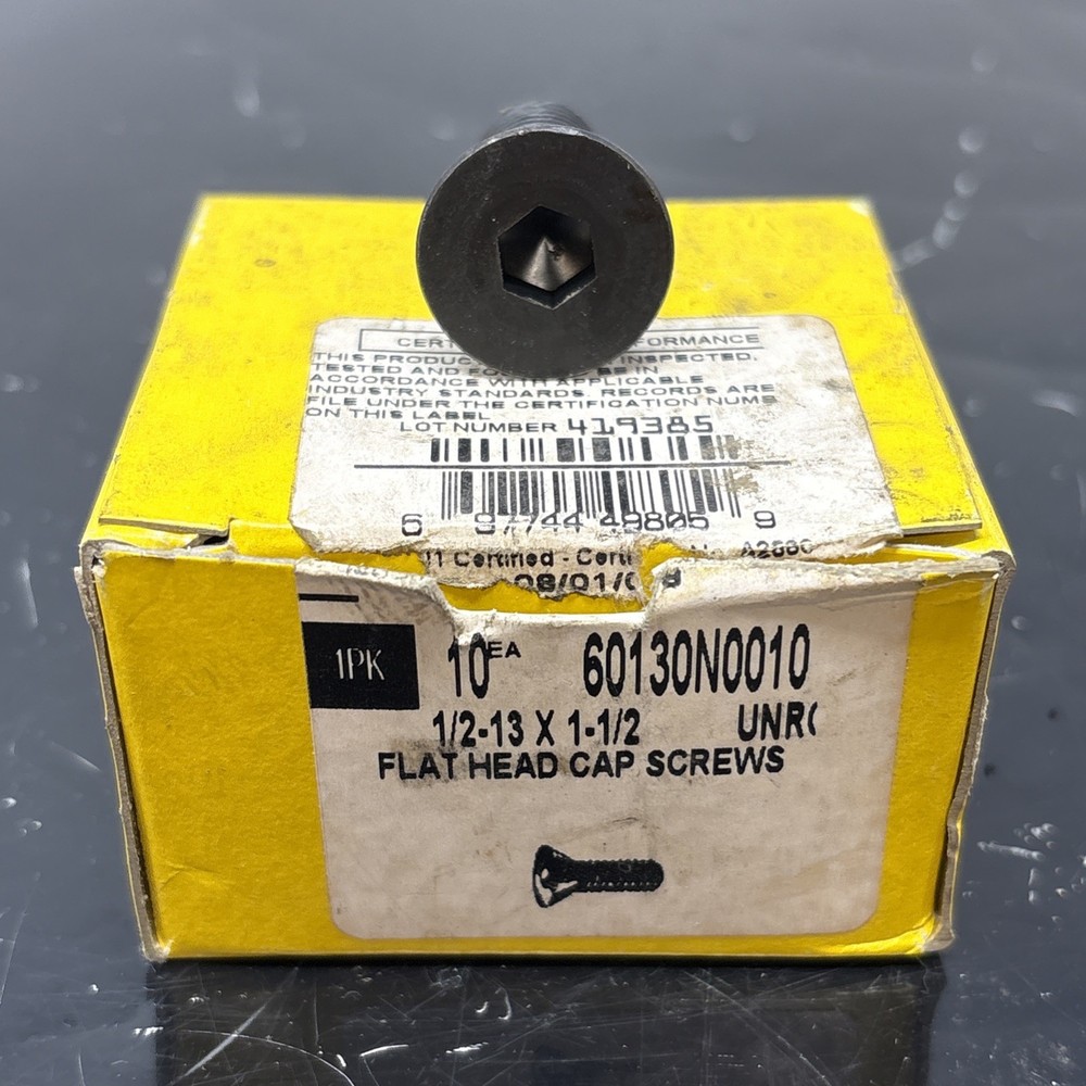 holo krome 60130N0010 1/2-13X 1-1/2 flat head cap screws qty.10