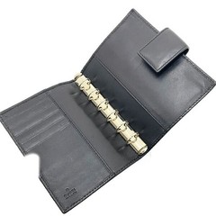 ■Authentic Gucci Shima Line Agenda Leather Planner Cover, Black, 115240. GUCCI