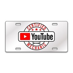 CERTIFIED FUNNY Chrome or Black Acrylic License Plate CUSTOM LP0071
