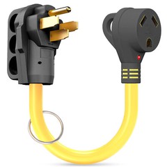 OPEN BOX – RV 50Amp Male To 30Amp Female Power Cord Plug Adapter 50M/30F Cable