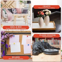4 Rolls 120 Inch Felt Strip with Adhesive Backing 0.5 Inch, As Picture Shown