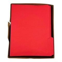 100 Folders Pendaflex Red Letter Size File Folders with Interior Grid 1/3 Cut
