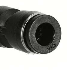 10 Pcs 1/4″ Union Push to Connect Pneumatic Air Line Fitting Black