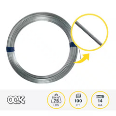 High-Quality 100 ft. Galvanized Steel Wire – 14-Gauge, 75 lb. Strength