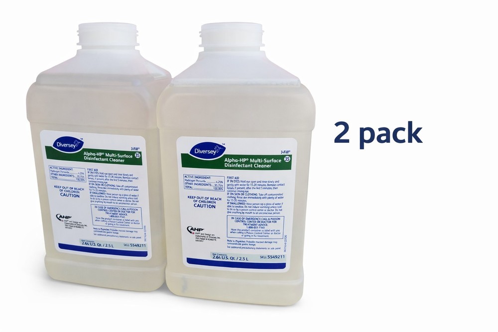 Diversey 5549211 Alpha-HP Disinfectant Cleaner 2.5 L 2 Pack