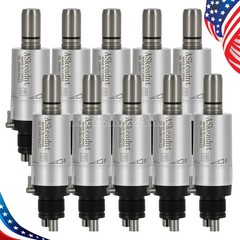 10pcs ASkeadnt Dental Low Speed Handpiece Air Motor E-type 4 Holes FX