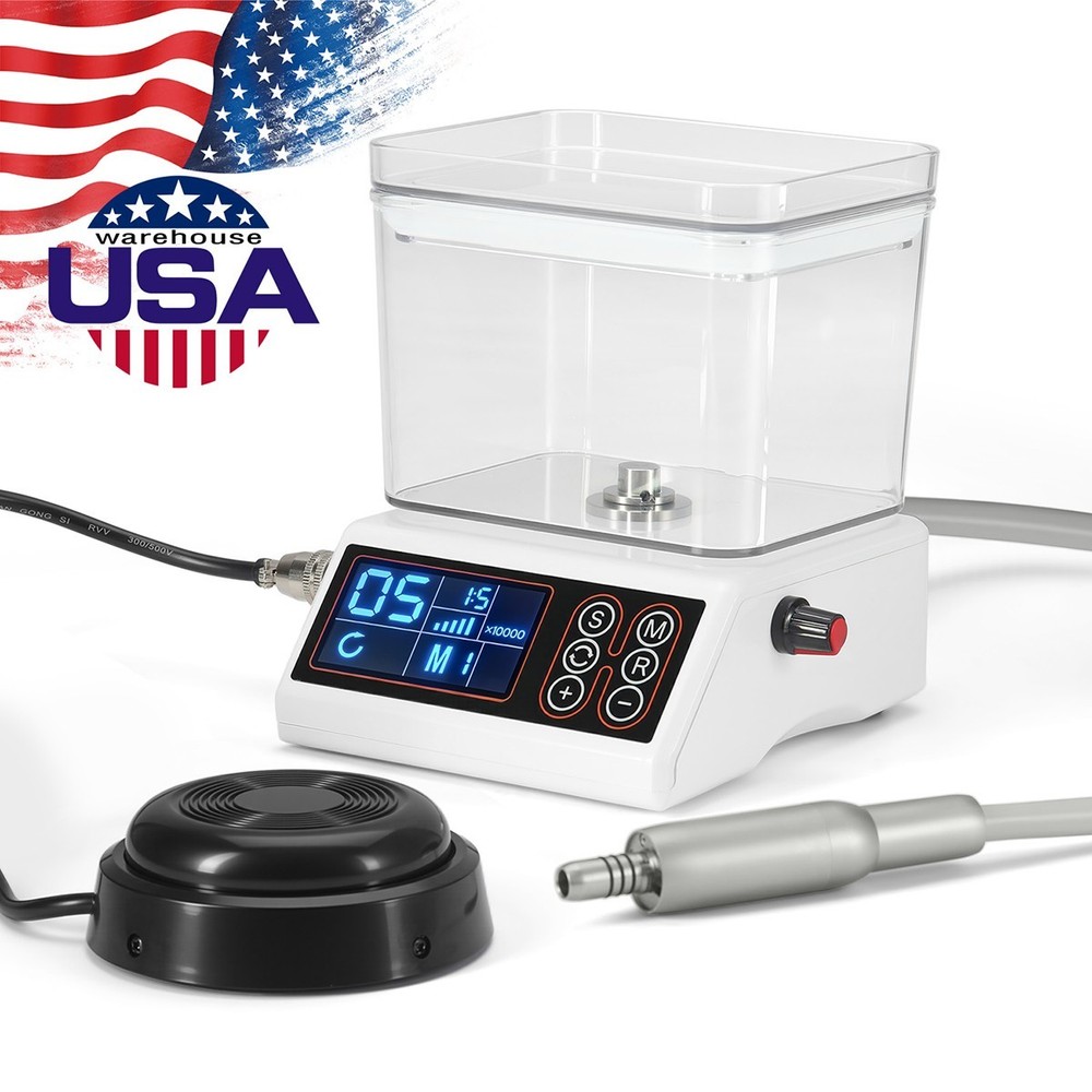 NSK Style Dental LED Electric Brushless Micro Motor w/Water 1:5 1:1 For Practice