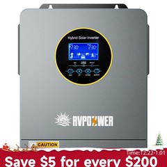 3KW Solar Hybrid Inverter 24V-120V MPPT Controller Charger Pure Sine Split Phase