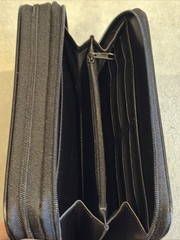 Vintage Enzo Baglioni Planner Binder Wallet With Pages Black Y2K Full Zip *READ*